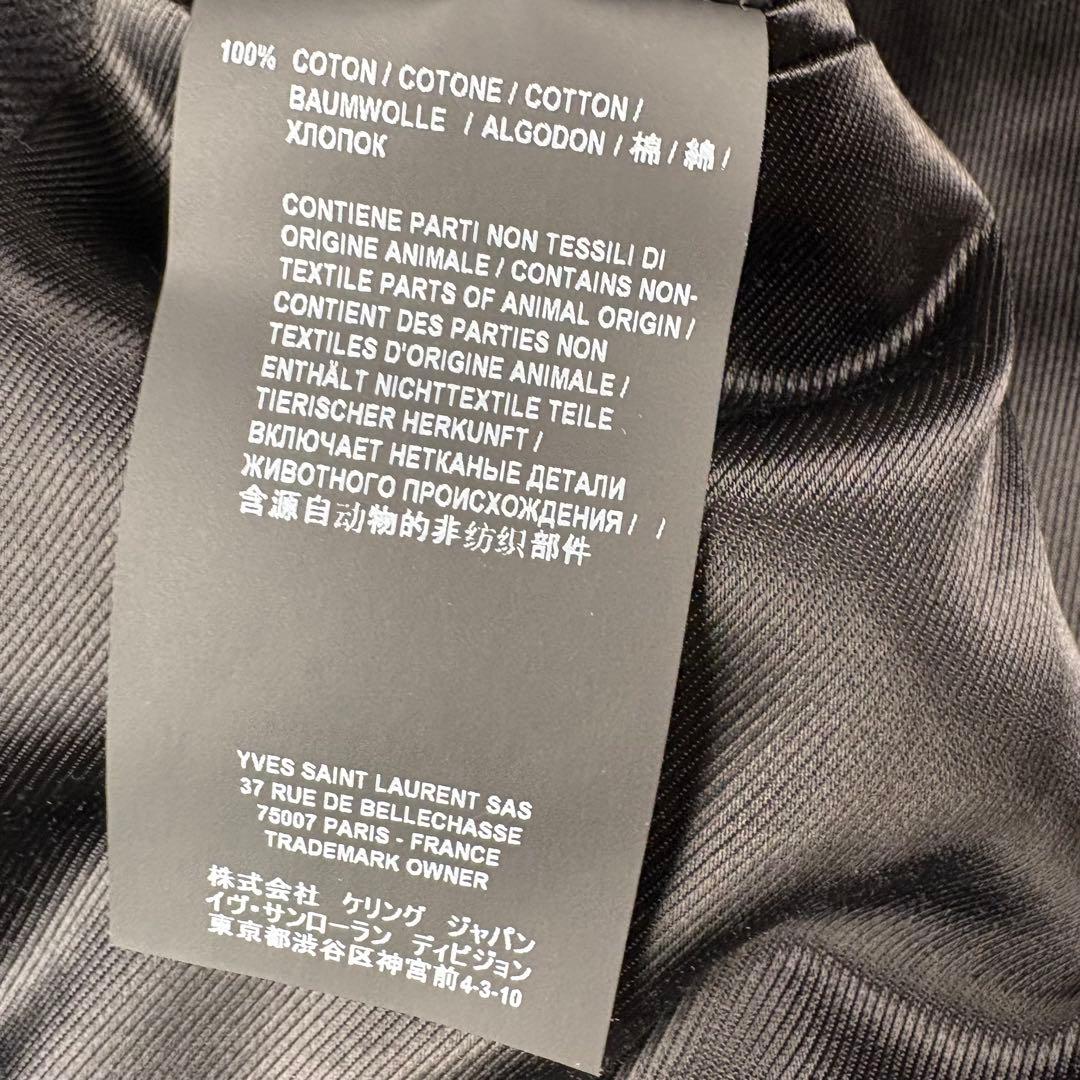 サンローランパリ　カシミヤ混　19年　チェスター　コート　48 ブラック　ウール