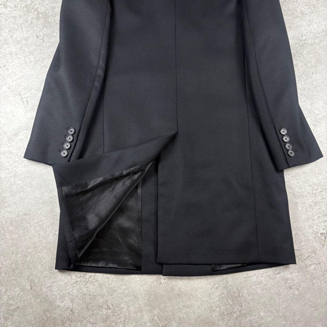 サンローランパリ　カシミヤ混　19年　チェスター　コート　48 ブラック　ウール