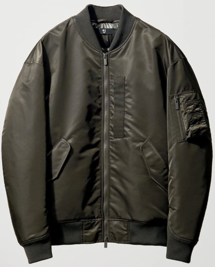 UNIQLO ジルサンダー グレー ハイブリッドダウンオーバーサイズMA－1　M