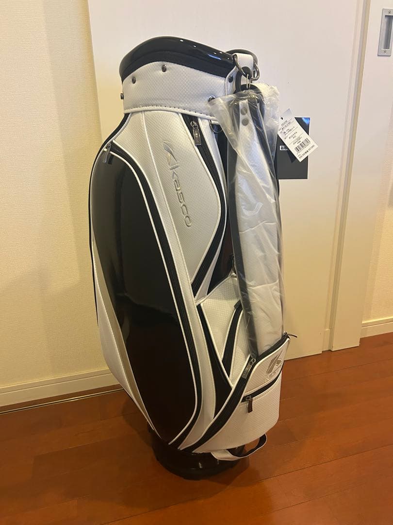 【新品・未使用】Kasco ゴルフバッグ ホワイト/ブラック