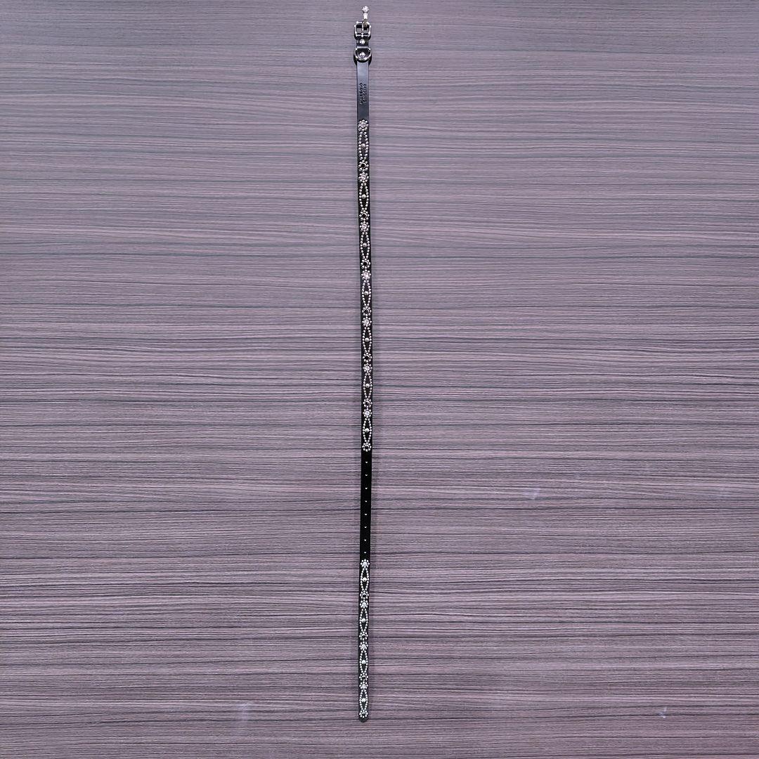 クロス銀■本革レザーフルスタッズナローベルト☆925アメカジヴィンテージシルバー