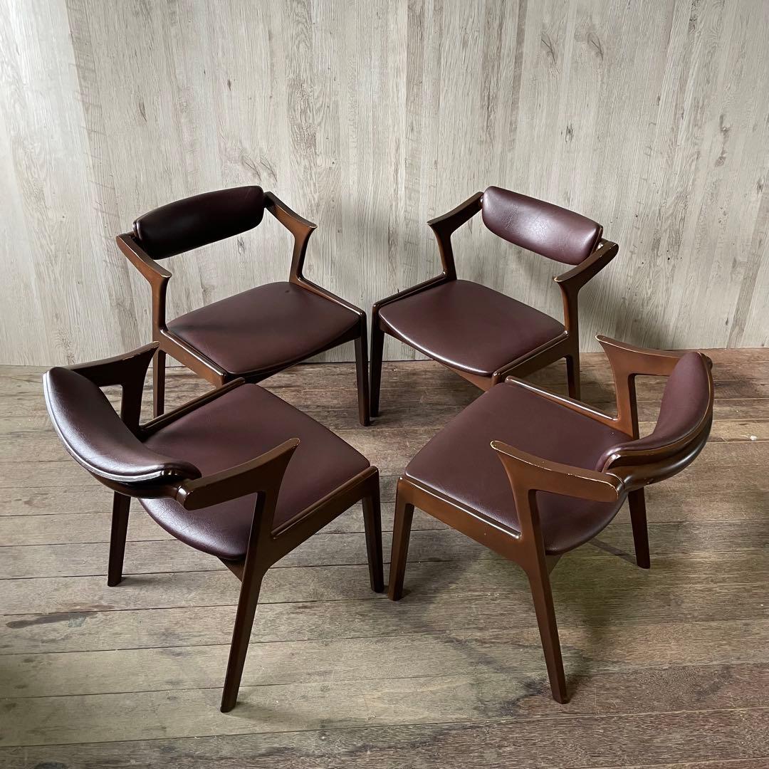 起立木工 キャスパーチェア Casper ダイニングチェア 4脚セット モカ