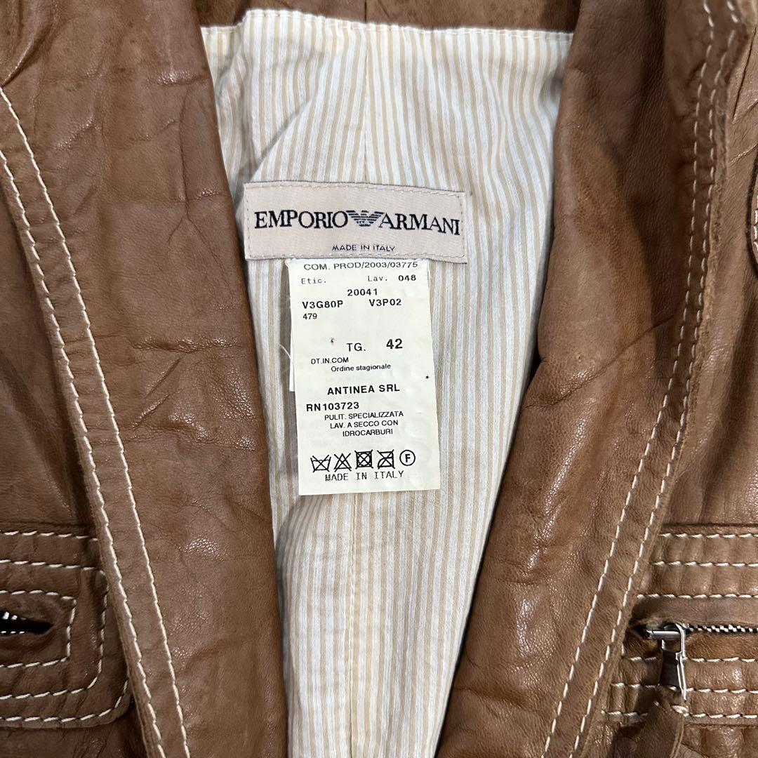 EMPORIO ARMANI archive レザージャケット イタリア製