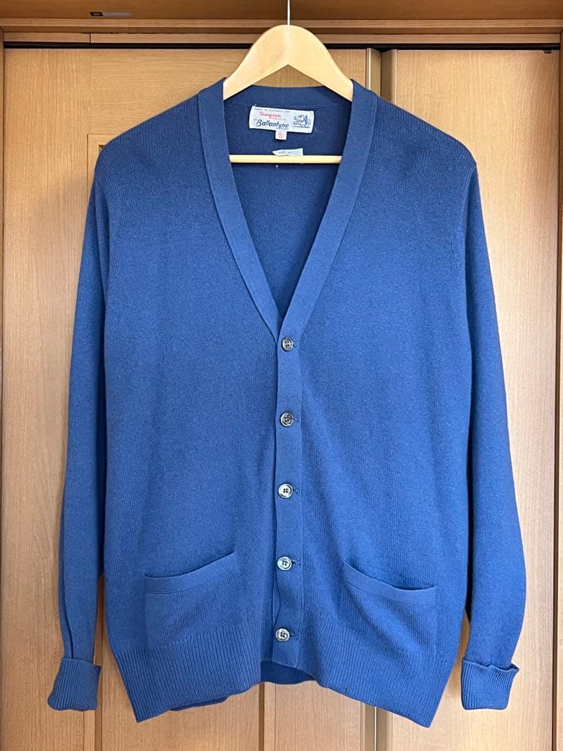超希少 70s スコットランド製 Ballantyne カシミヤ カーディガン