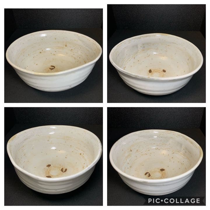 李朝　白磁　変形茶碗　茶道具　李氏朝鮮