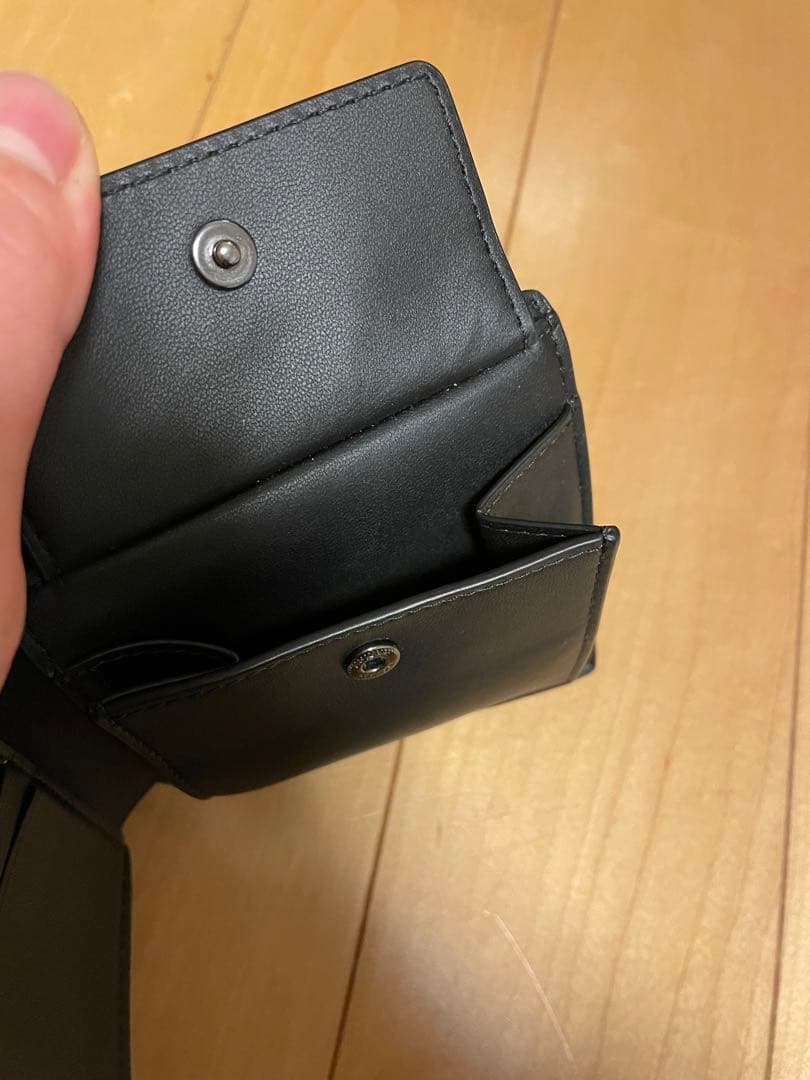 COACH ブラックレザー 二つ折り財布 袋付き