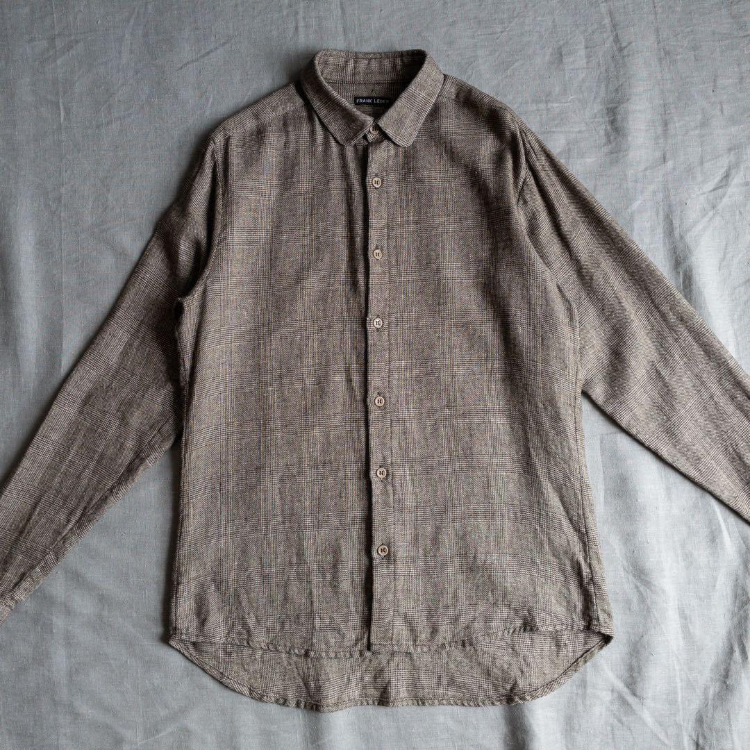 トップス FRANK LEDER Wool Linen Dress Shirts