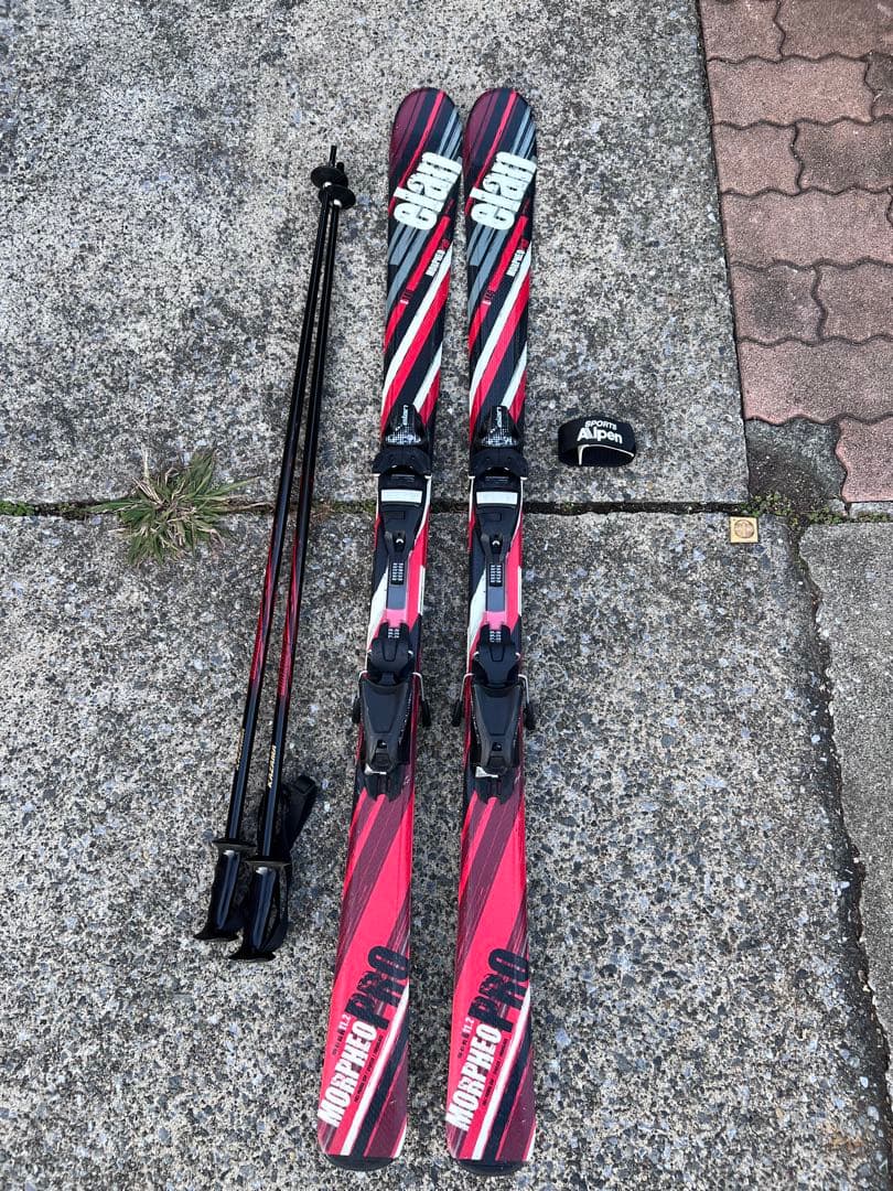 Elan スキーセット 赤黒 付属ポール スキー ストック ブーツ