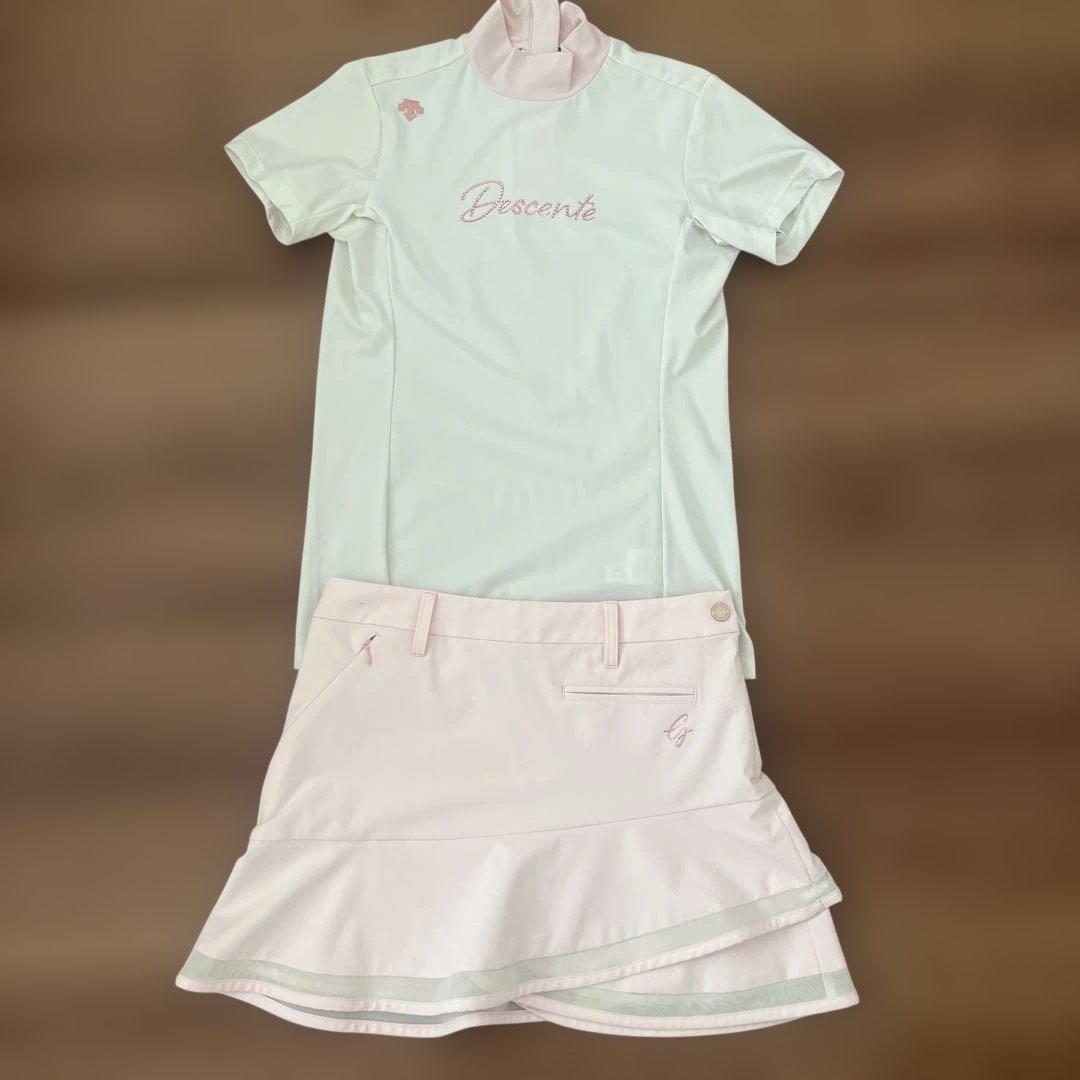 デサントゴルフ　ピンク　セットアップ　Mサイズ