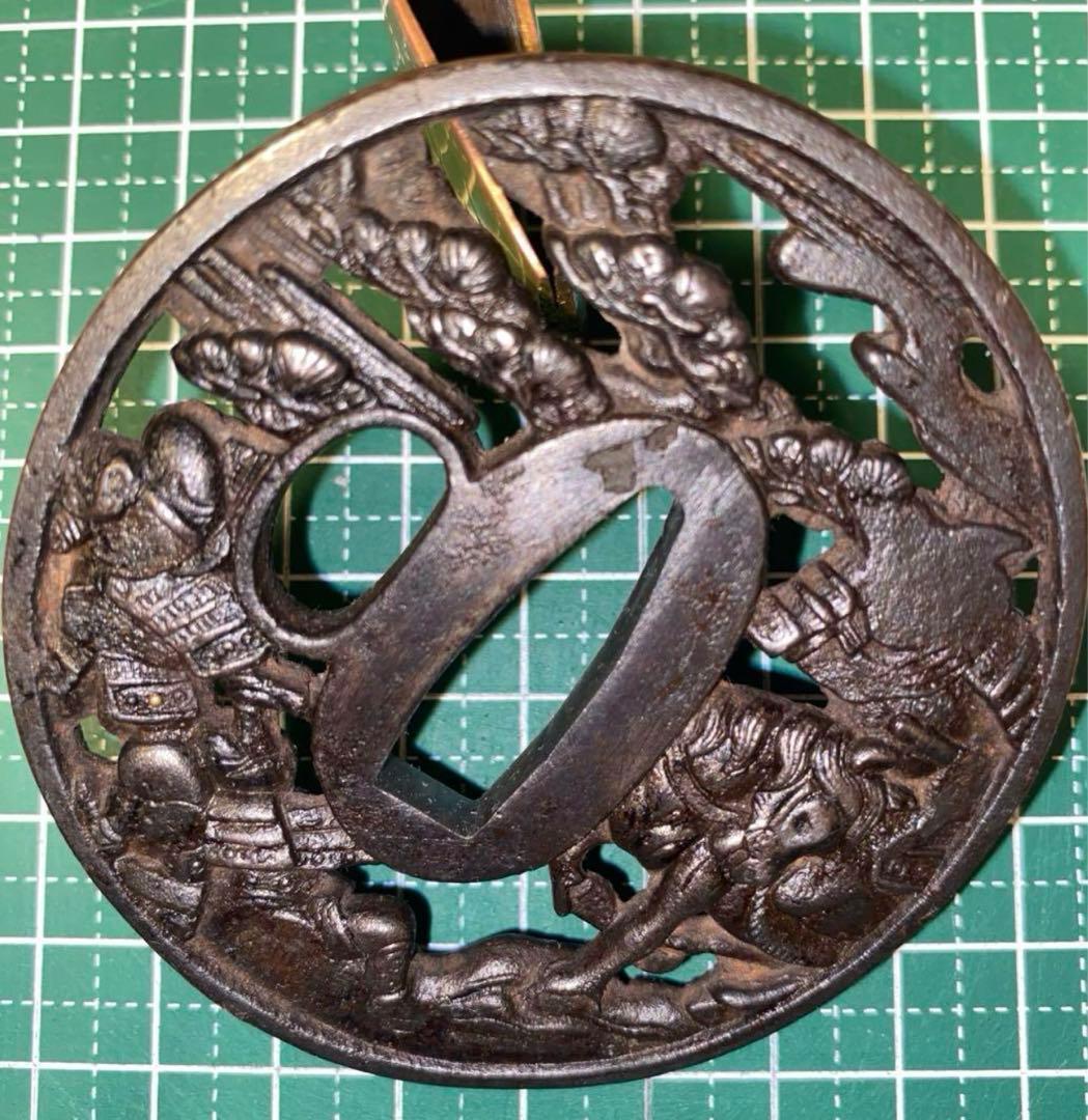 希少　鍔　つば　日本刀　刀鍔　鐔　ツバ　アンティーク 美術品