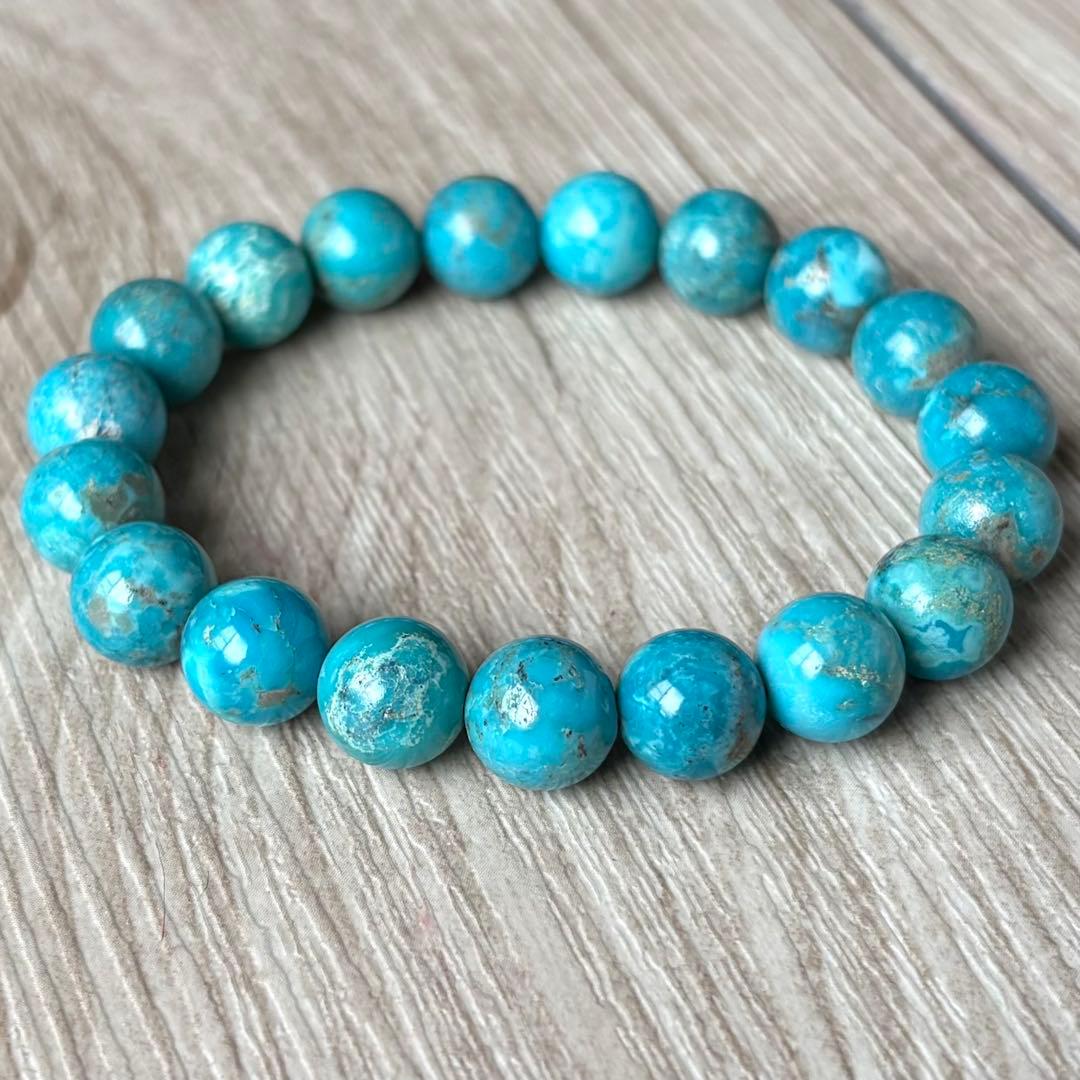 人生の守護石を身に着け困難を乗り越える/天然ターコイズ/パワーストーンブレスレッ