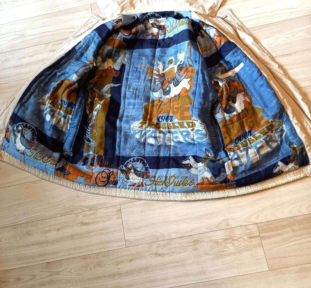 【希少】90sイタリア製アイスバーグTroubledwaters刺繍中綿コート