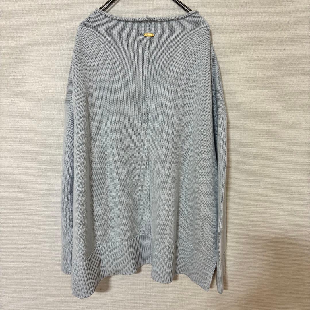 ミューズ ドゥーズィエムクラス オーバーサイズ ニット アイスブルー シルク