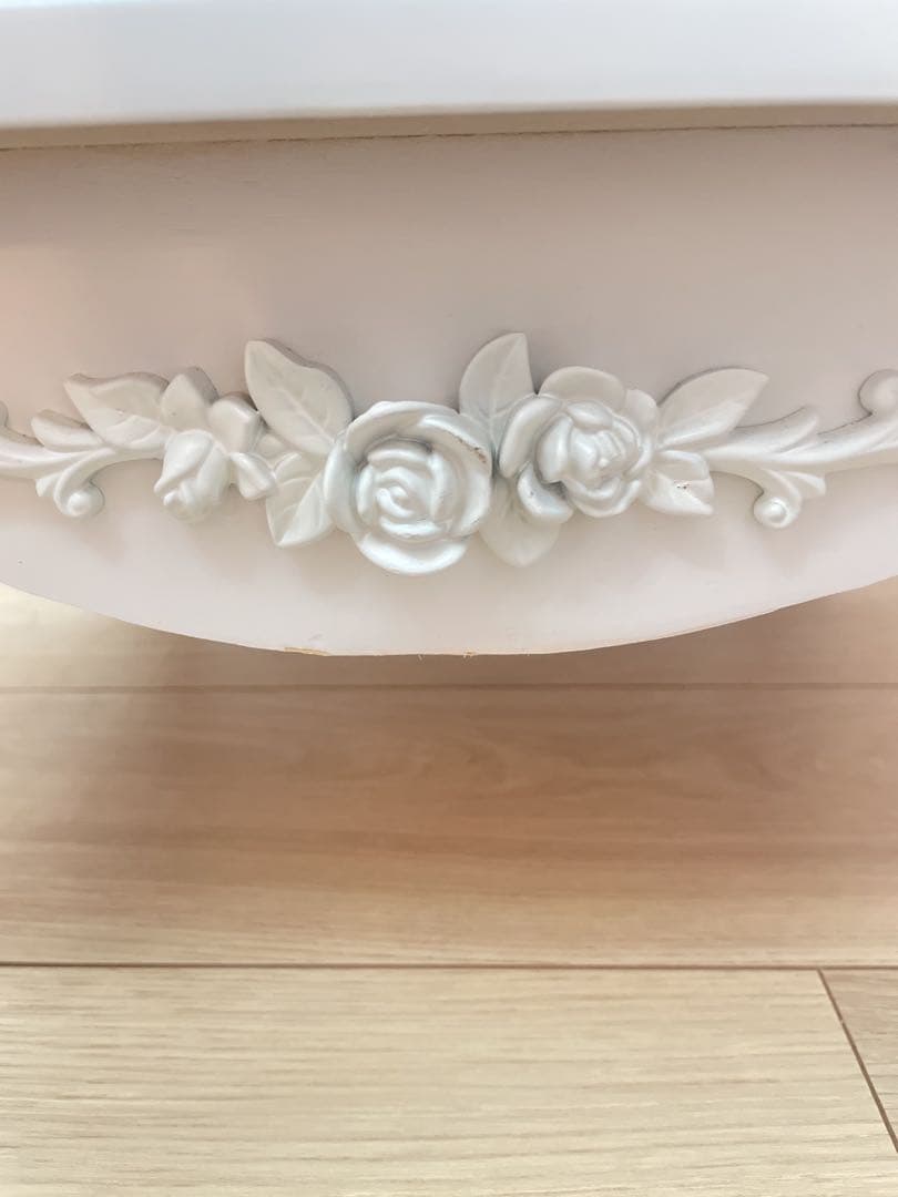 白家具★サイドテーブル★サイドチェスト★ナイトテーブル★薔薇飾り