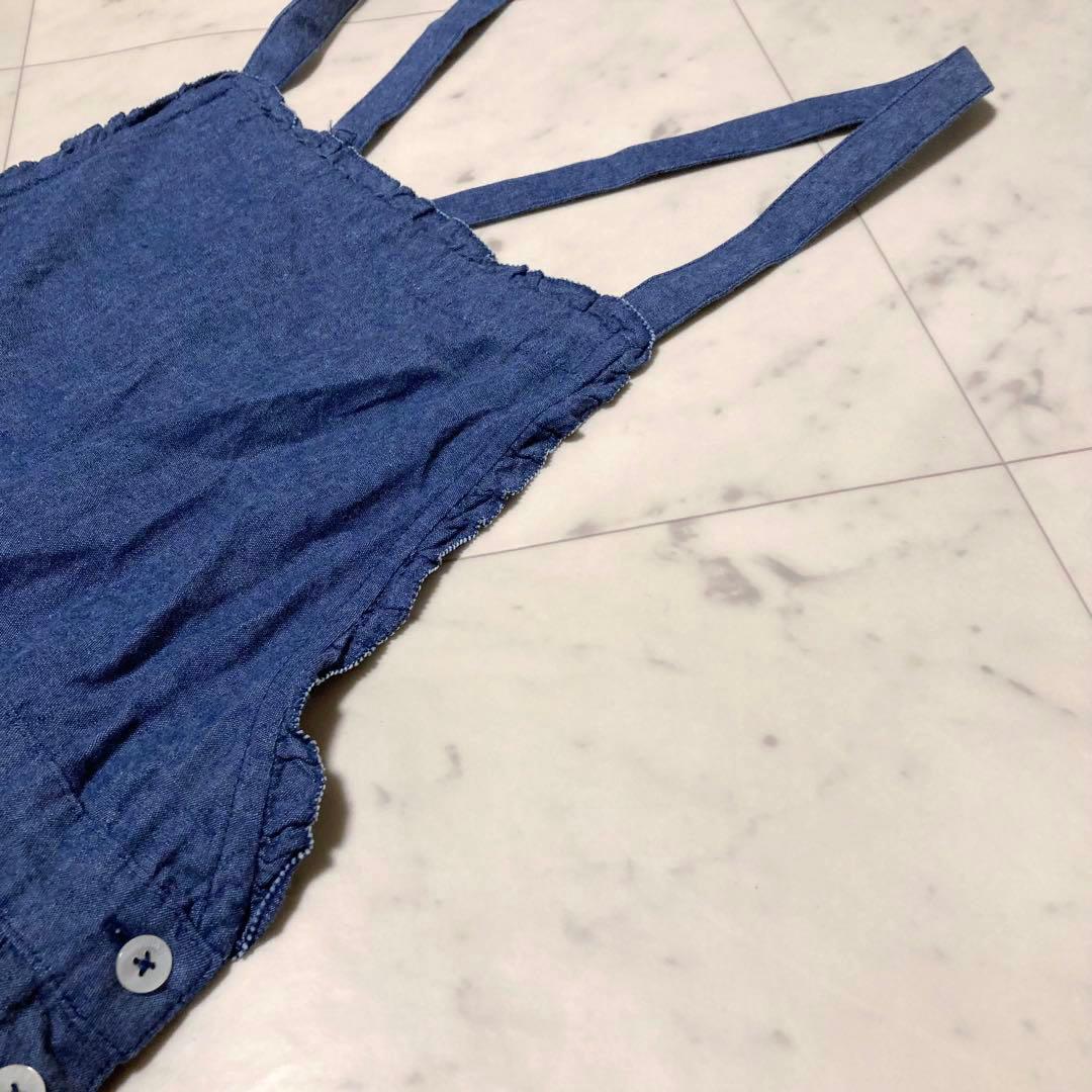 美品　ピンクハウス　24年　ひな菊ワッペン使いダンガリージャンパースカート