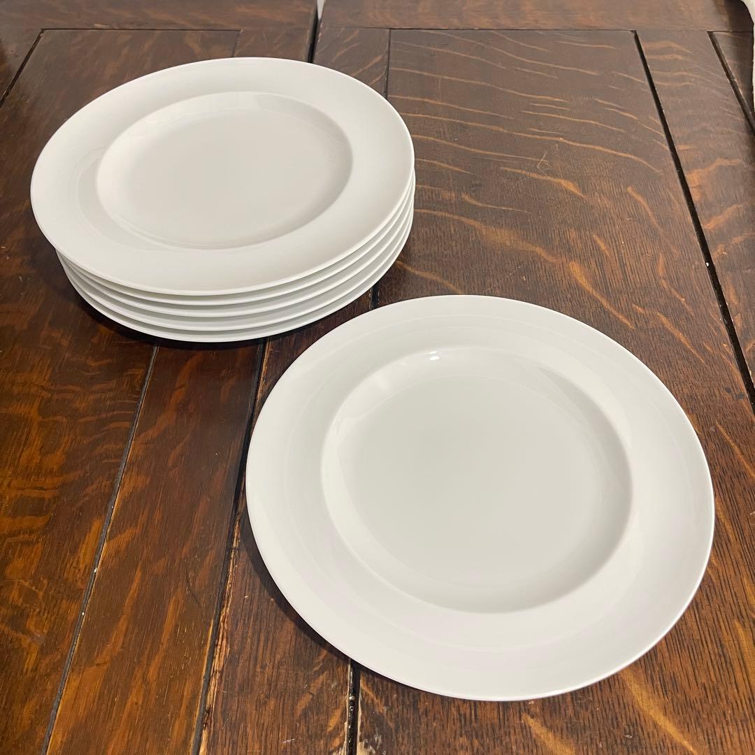 リチャードジノリ　インペロホワイト　6セット　白磁　ディナープレート 23cm