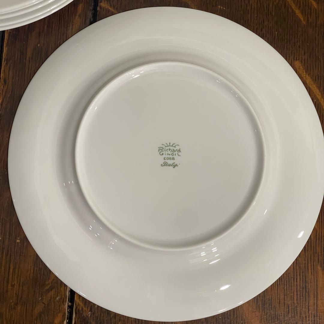リチャードジノリ　インペロホワイト　6セット　白磁　ディナープレート 23cm