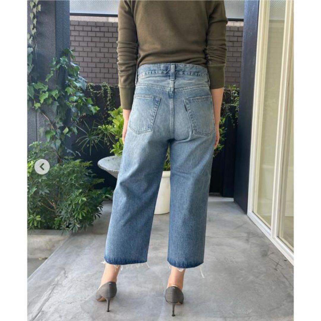 美品 MADISONBLUE クロップド デニムパンツ カットオフ M