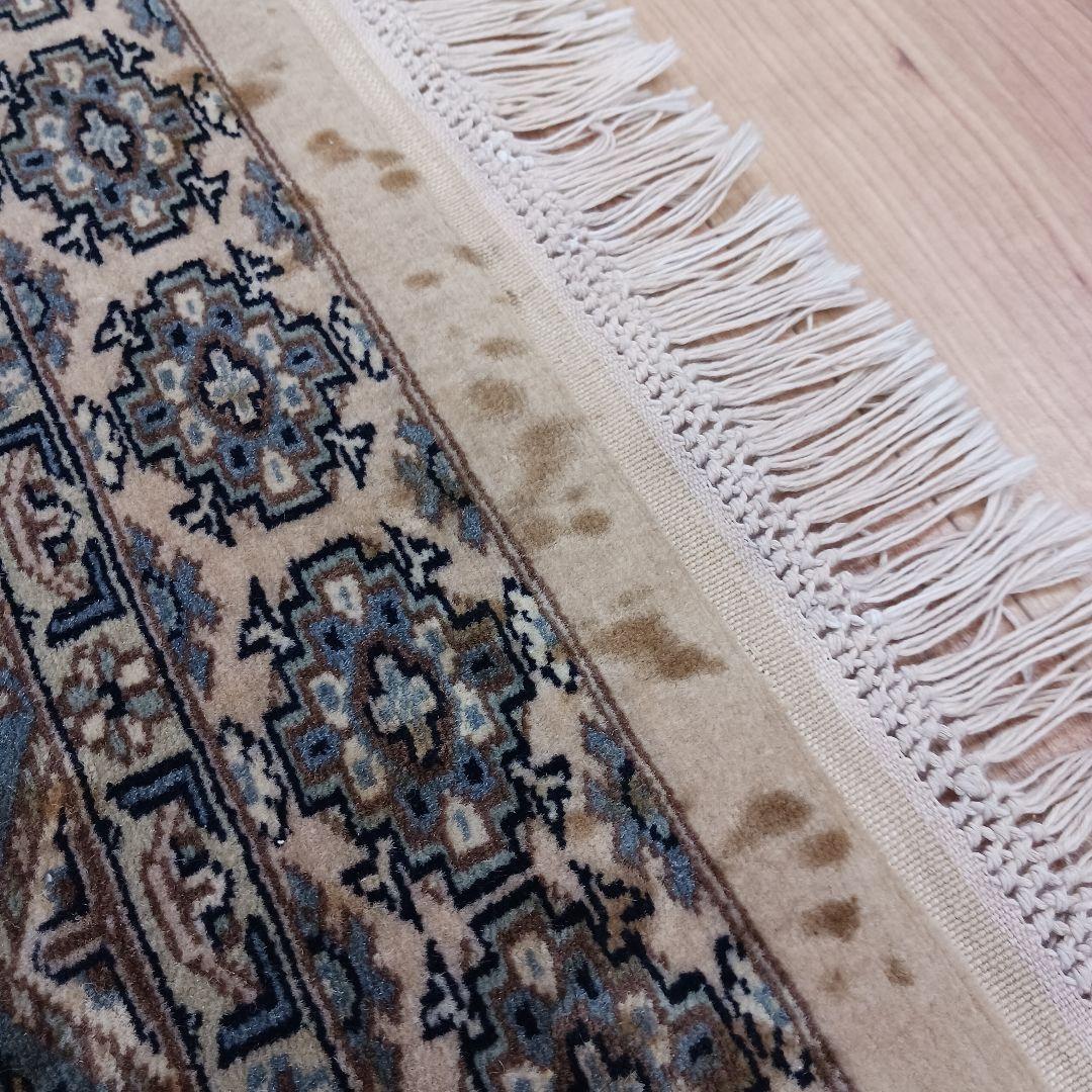 Y3359 パキスタン絨毯 ウール 手織り 大判179×125㎝