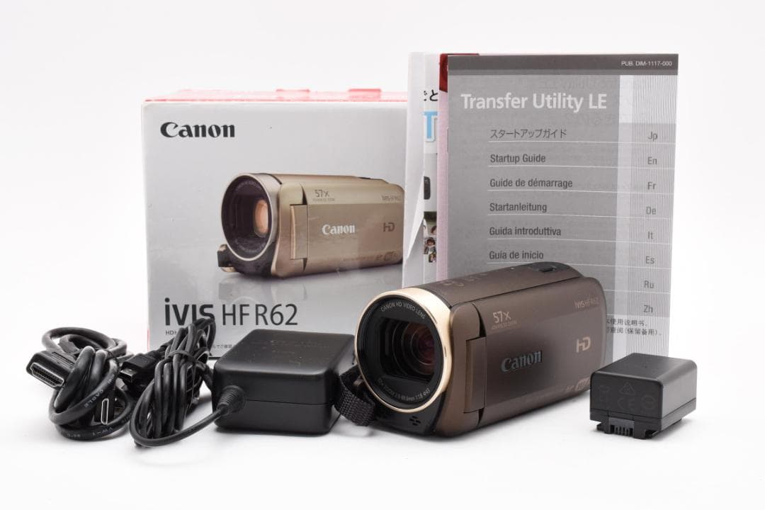 【極美品】Canon HDビデオカメラ　ivis HF R62 ブラウン
