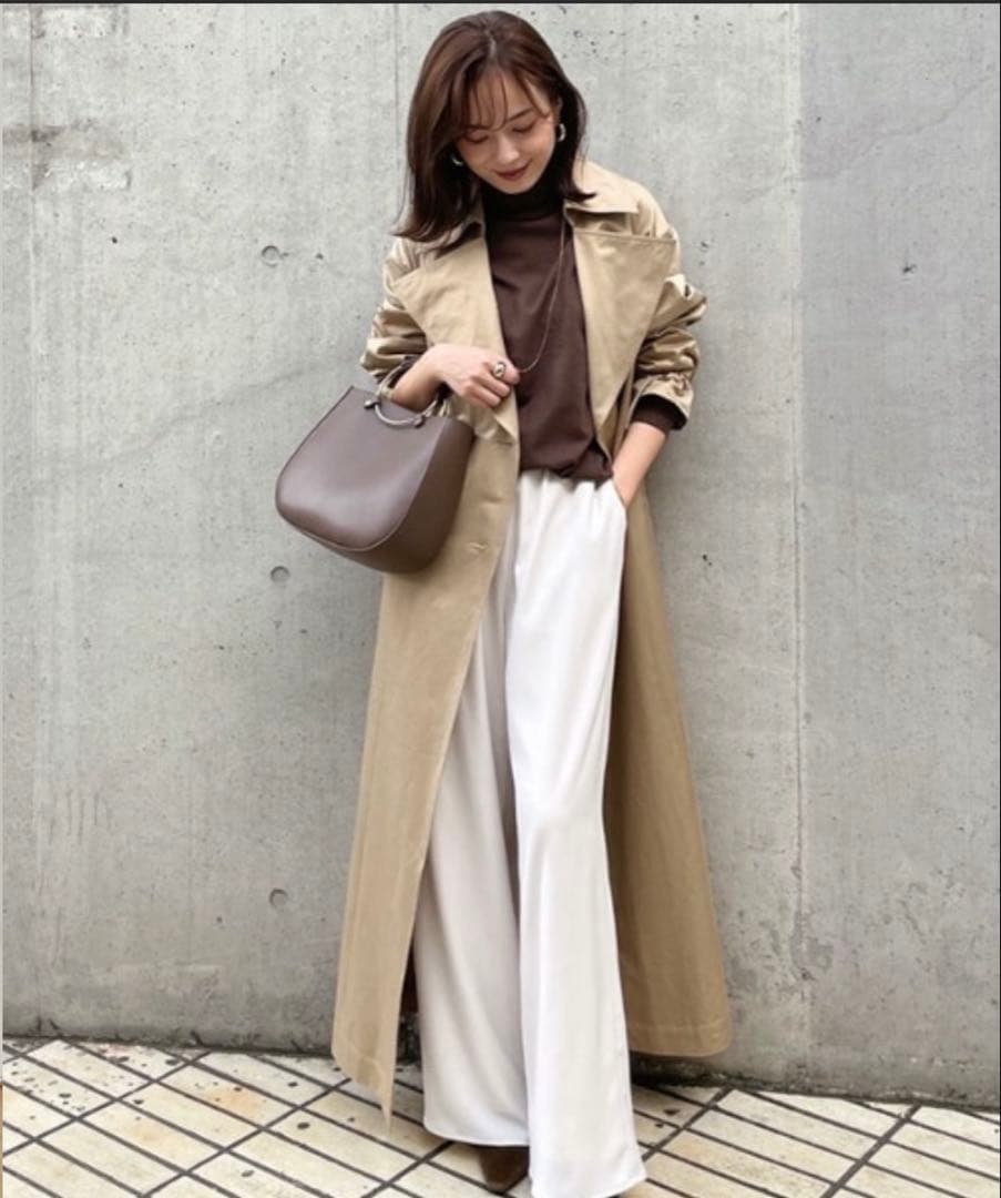 anuanボリュームスリーブトレンチコート