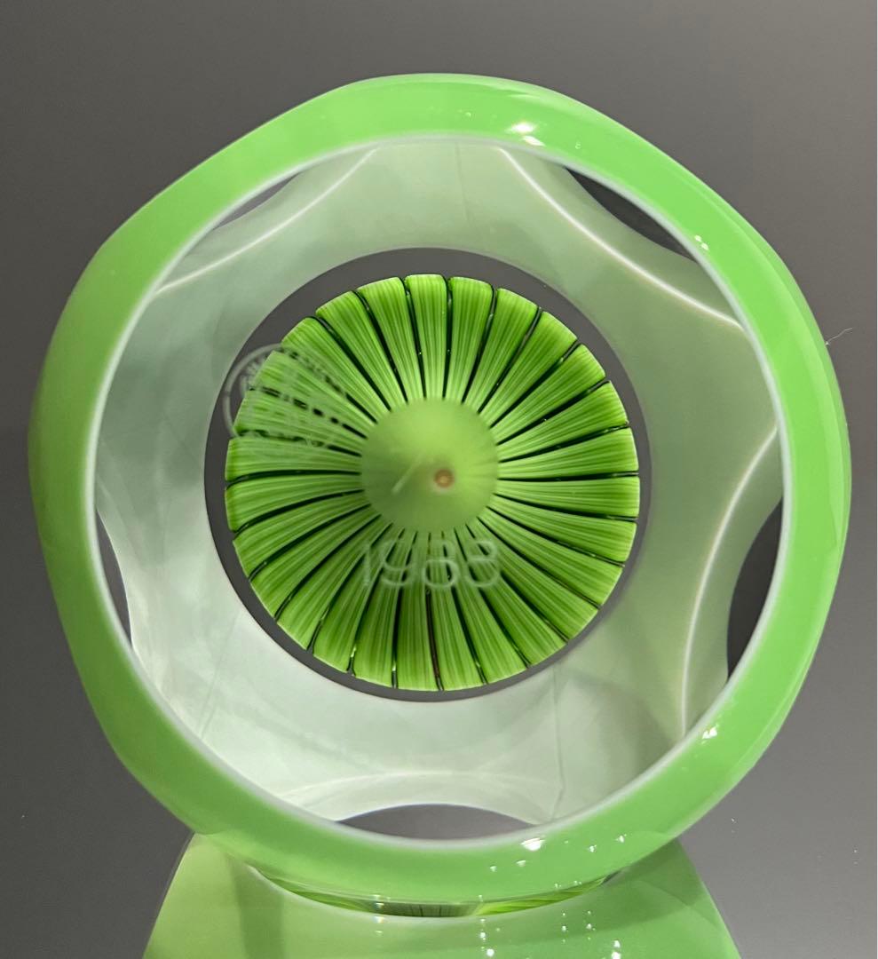 バカラ/※稀少色 極美品 ミルフィオリ マッシュルーム ペーパーウェイト