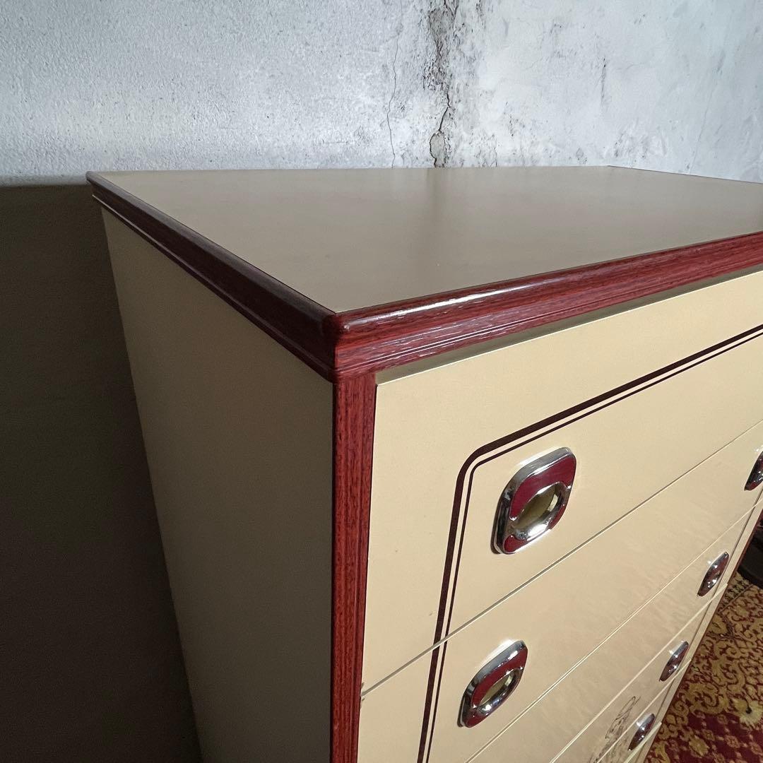 【昭和レトロ】BEAUTY イラスト 6段チェスト タンス セイリビューティー⓵