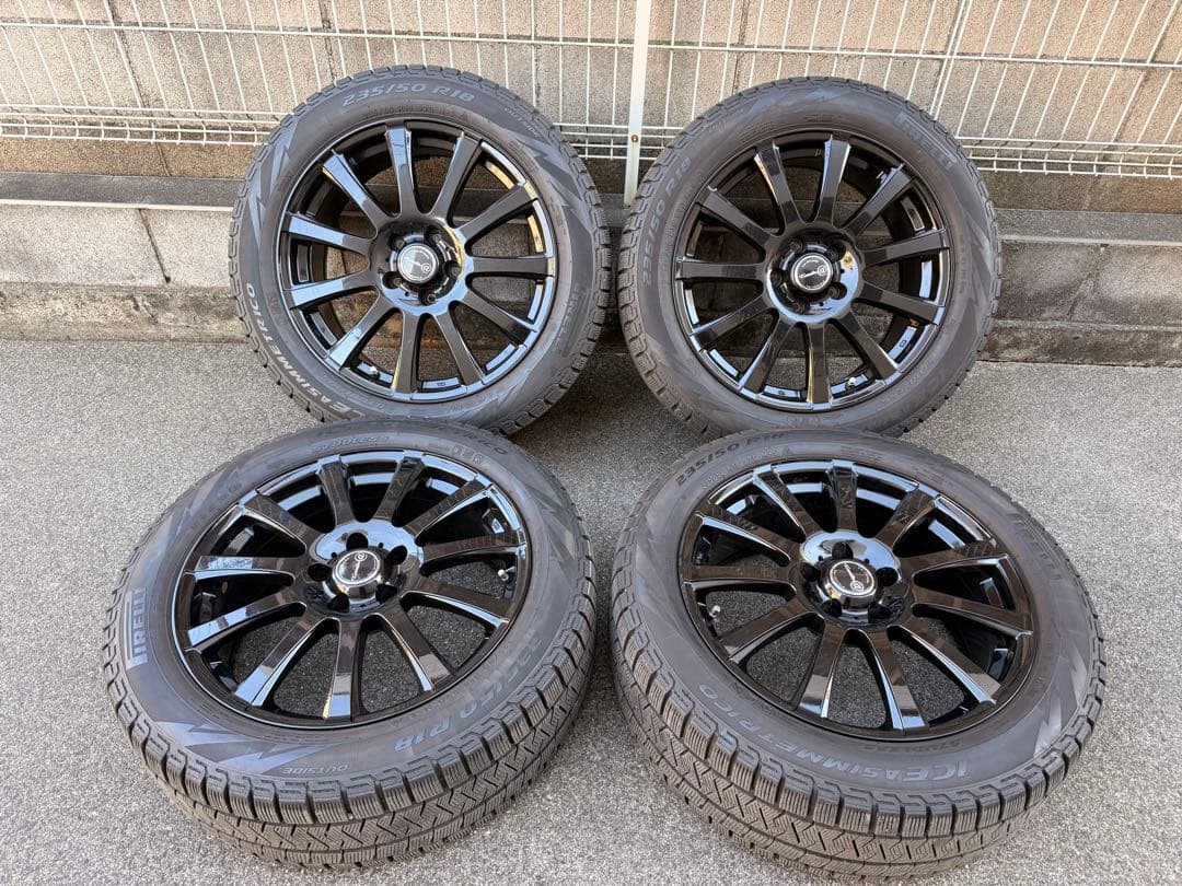 ピレリ PIRELLI 235/50r18 スタッドレス 4本 ホイール付き