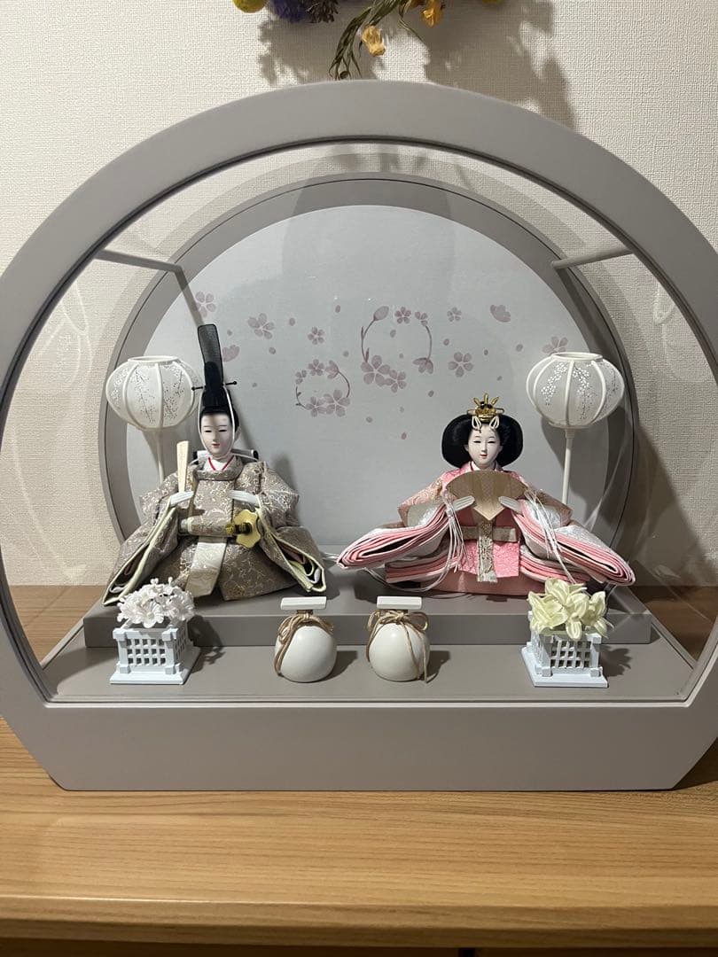 【完売品】ケース付き雛人形　ぷりふあ