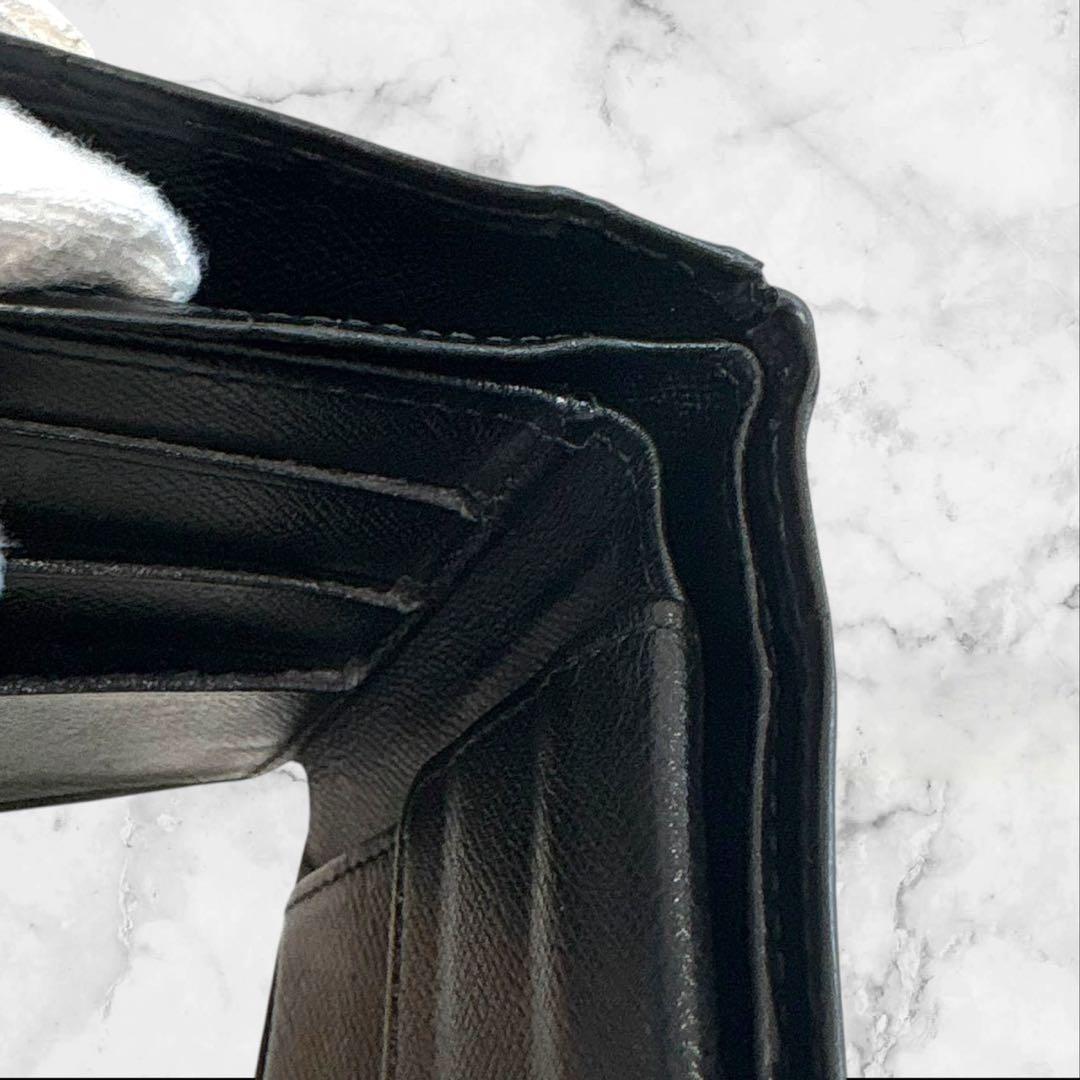 美品✨ ルイヴィトン　ポルトフォイユマルコ　エピ　ブラック　折り財布
