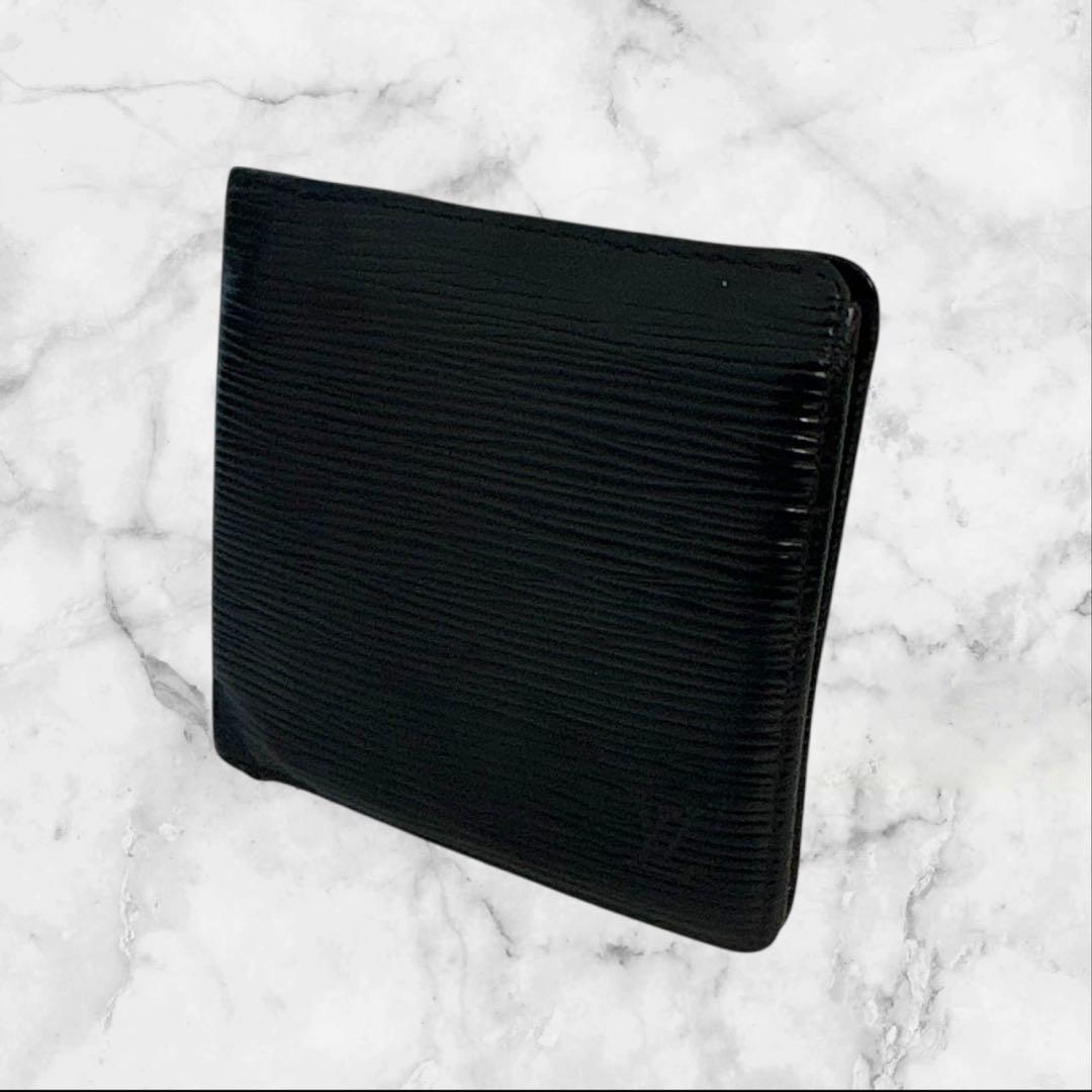 美品✨ ルイヴィトン　ポルトフォイユマルコ　エピ　ブラック　折り財布