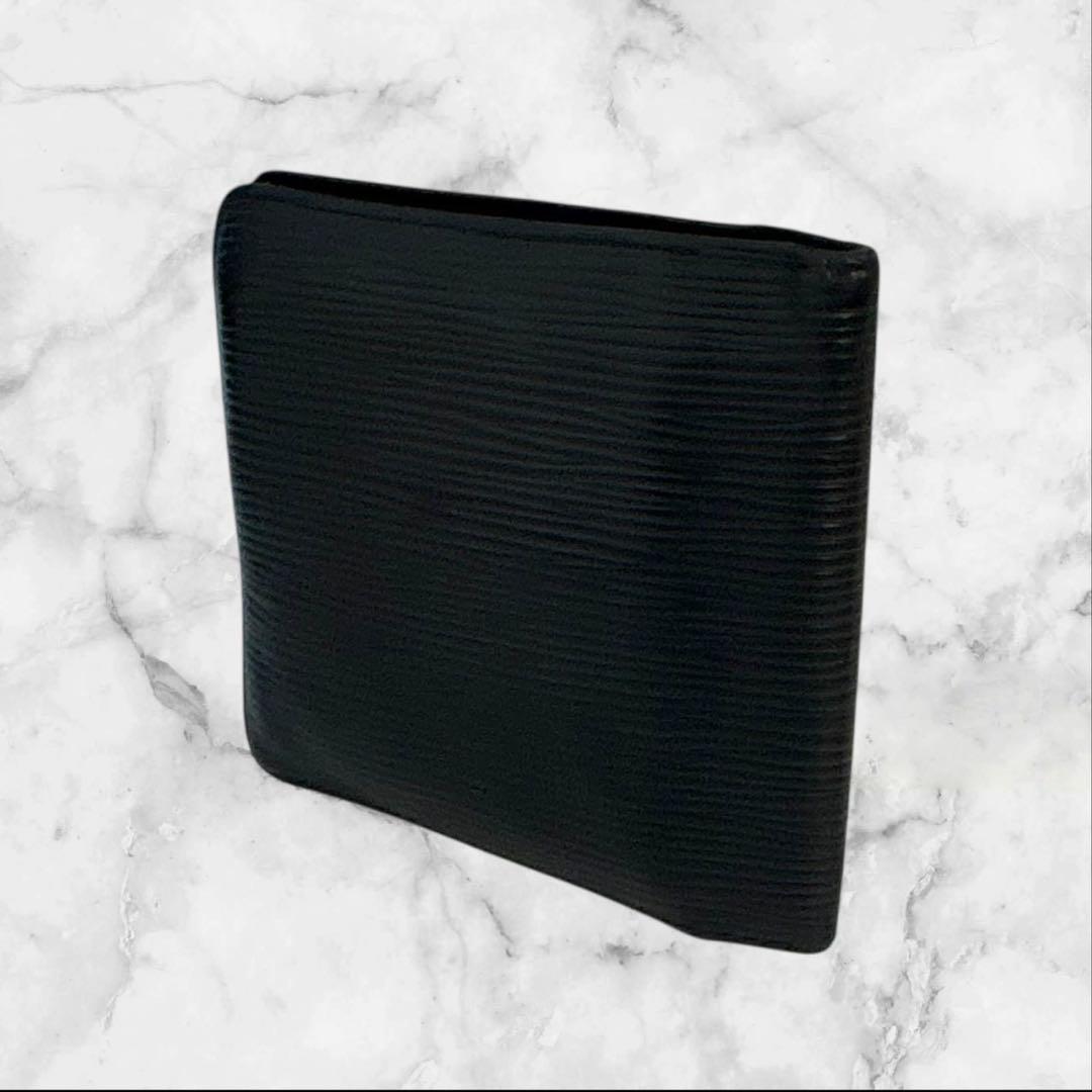 美品✨ ルイヴィトン　ポルトフォイユマルコ　エピ　ブラック　折り財布
