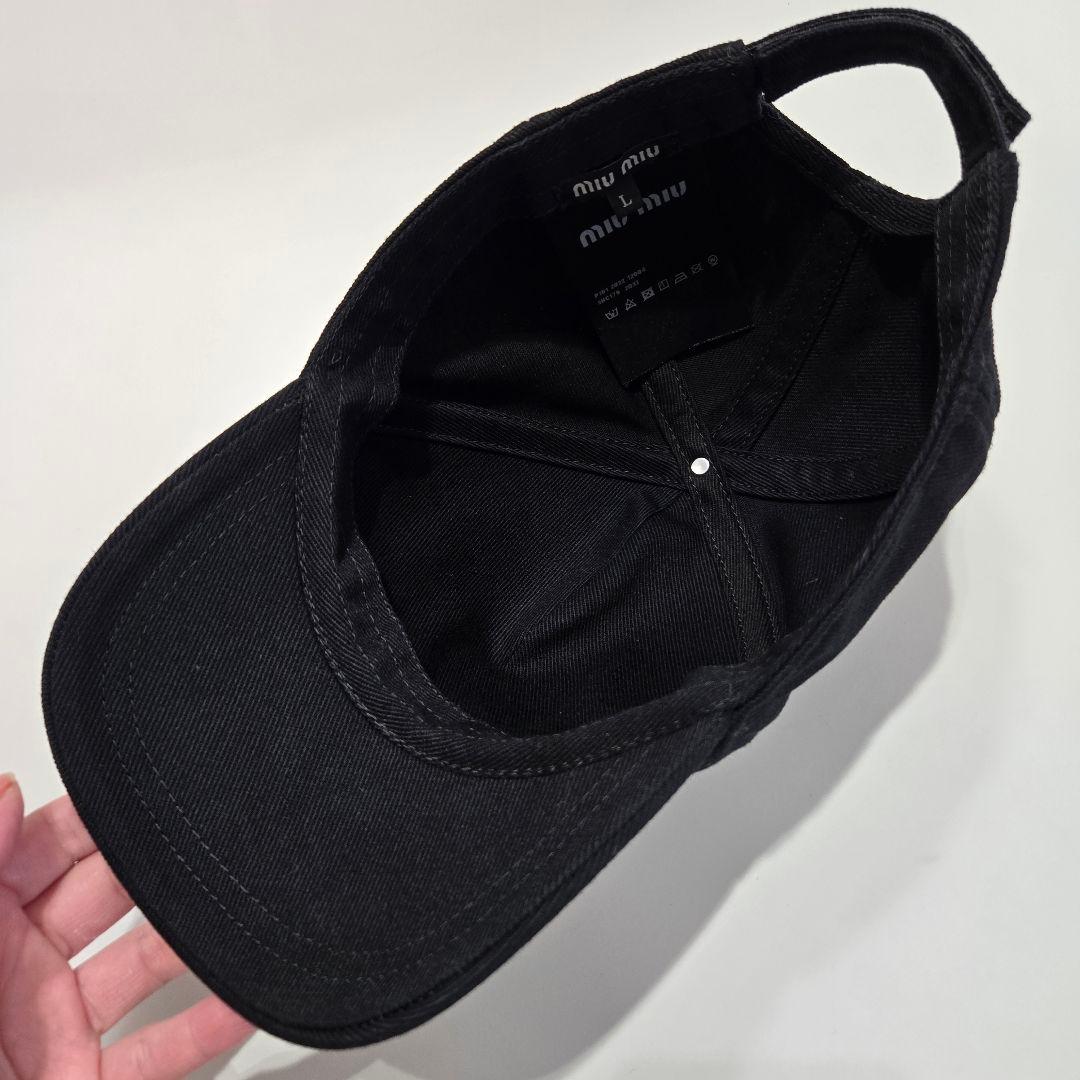 MIU MIU ドリル ベースボールキャップ　L
