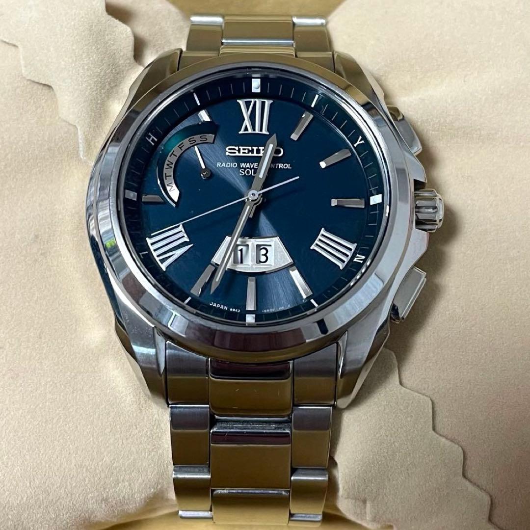 希少✨セイコーブライツ　ネイビーダイヤル　8B43-0AF0 SAGA083