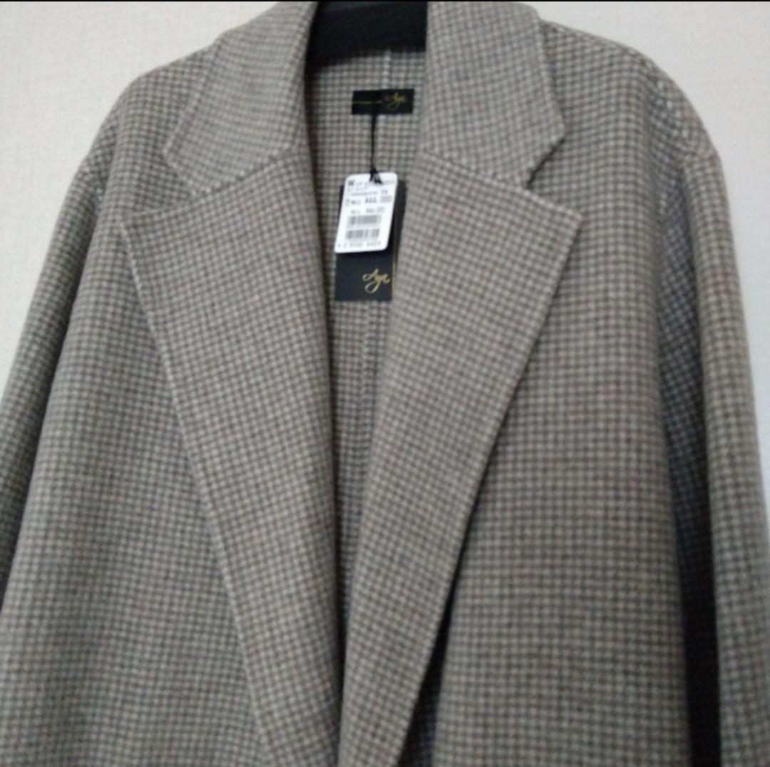 pom1ページ　新品スコットクラブ　Agaガンクラブチェック柄ロングコート