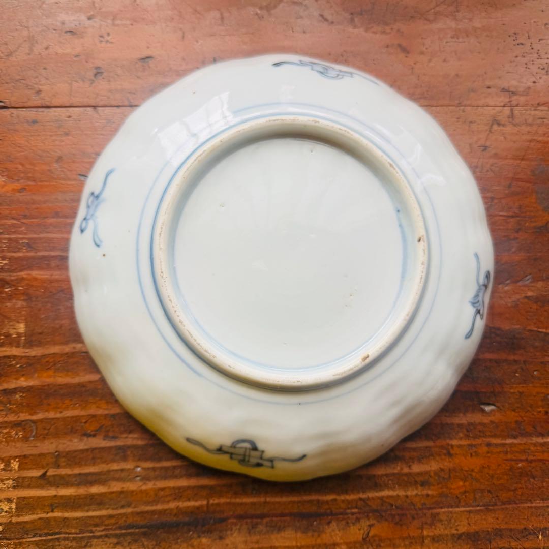 みゆ様　ご確認用　２枚　骨董皿　伊万里　アンティーク皿　金彩色絵草化文一枚 和食