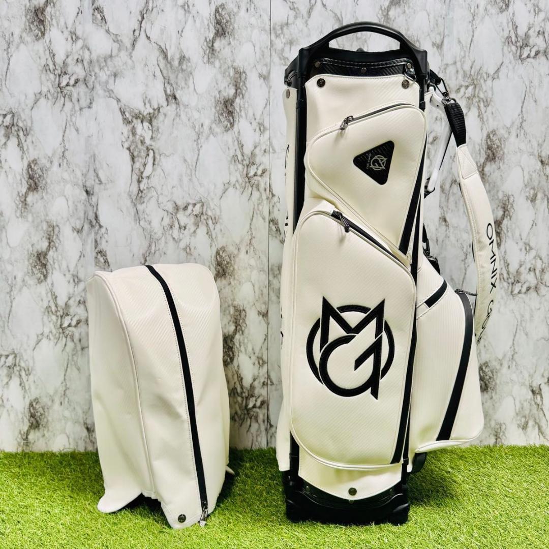 【新品未使用】オムニックス カート式 キャディバッグ ゴルフバッグ ホワイト