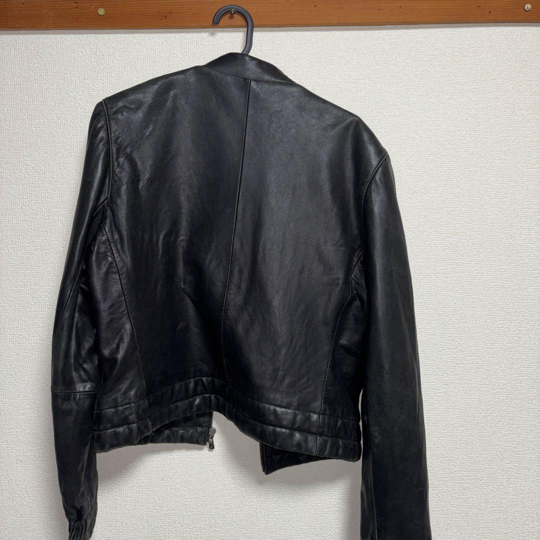 Armani Exchange ブラックレザージャケット M