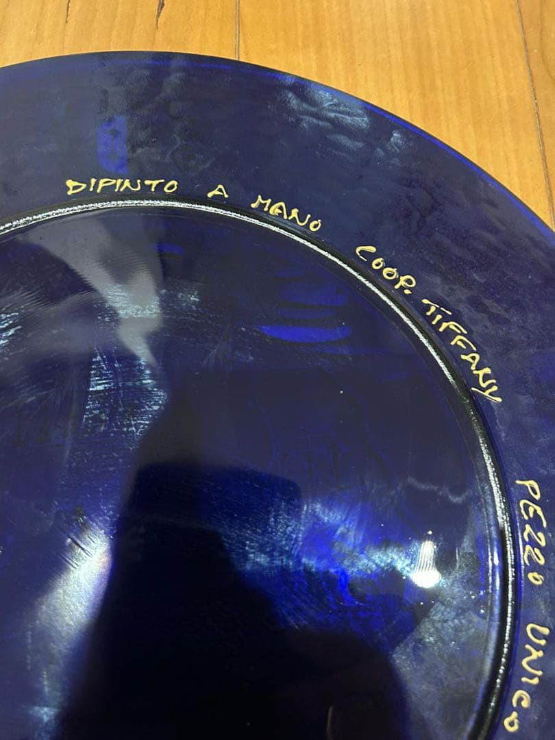 イタリア製手書きガラス皿