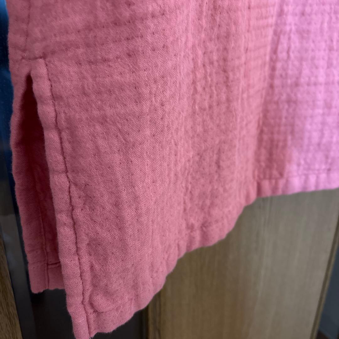 新品UCHINO マシュマロワッフルガーゼライト　前ボタンルームウェアワンピース