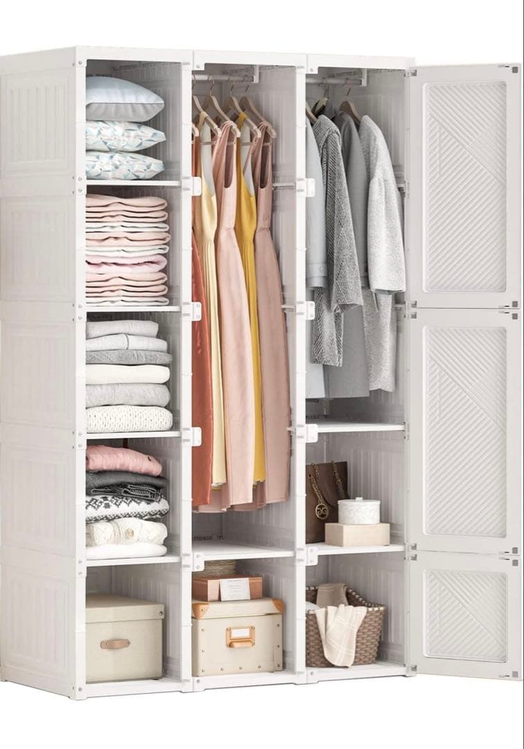 【値引相談可】ワードローブ クローゼット 大容量 ハンガーラック