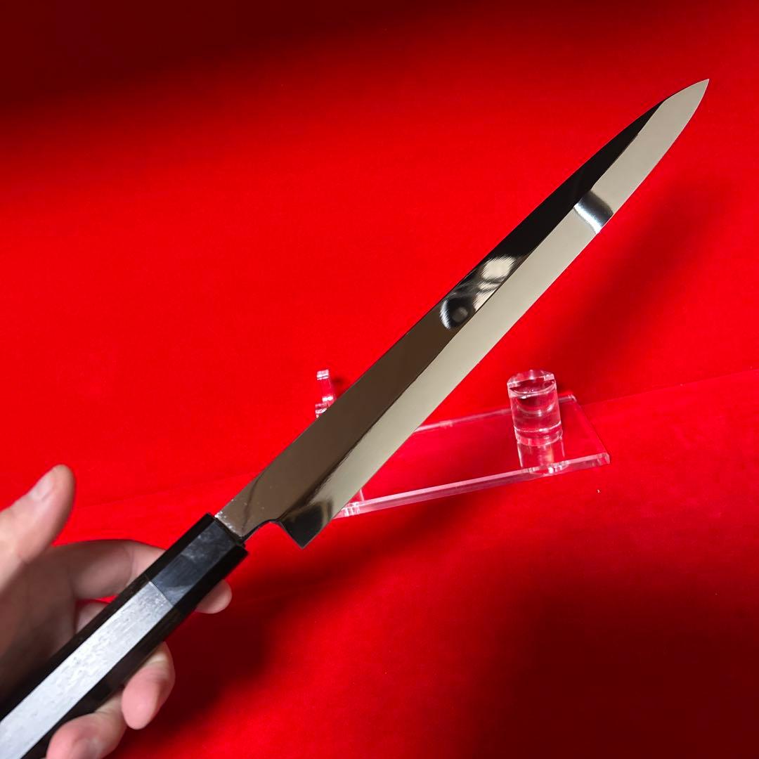 包丁　フグ引く　柳刃　尺　鏡面　切味抜群　箱付　未使用品