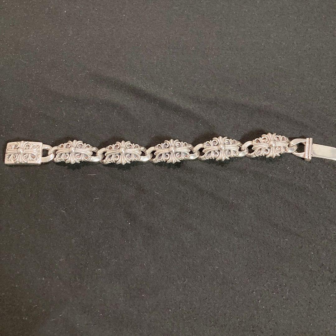 silver925フローラルクロスブレスレット 925ヴィンテージブレスレット