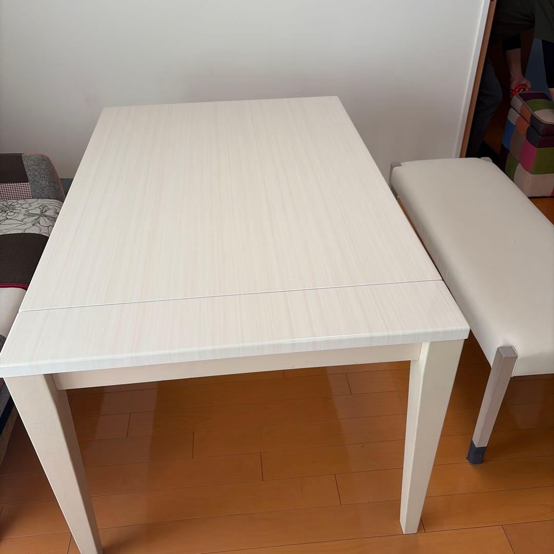 ホワイト 長方形 ダイニングテーブル
