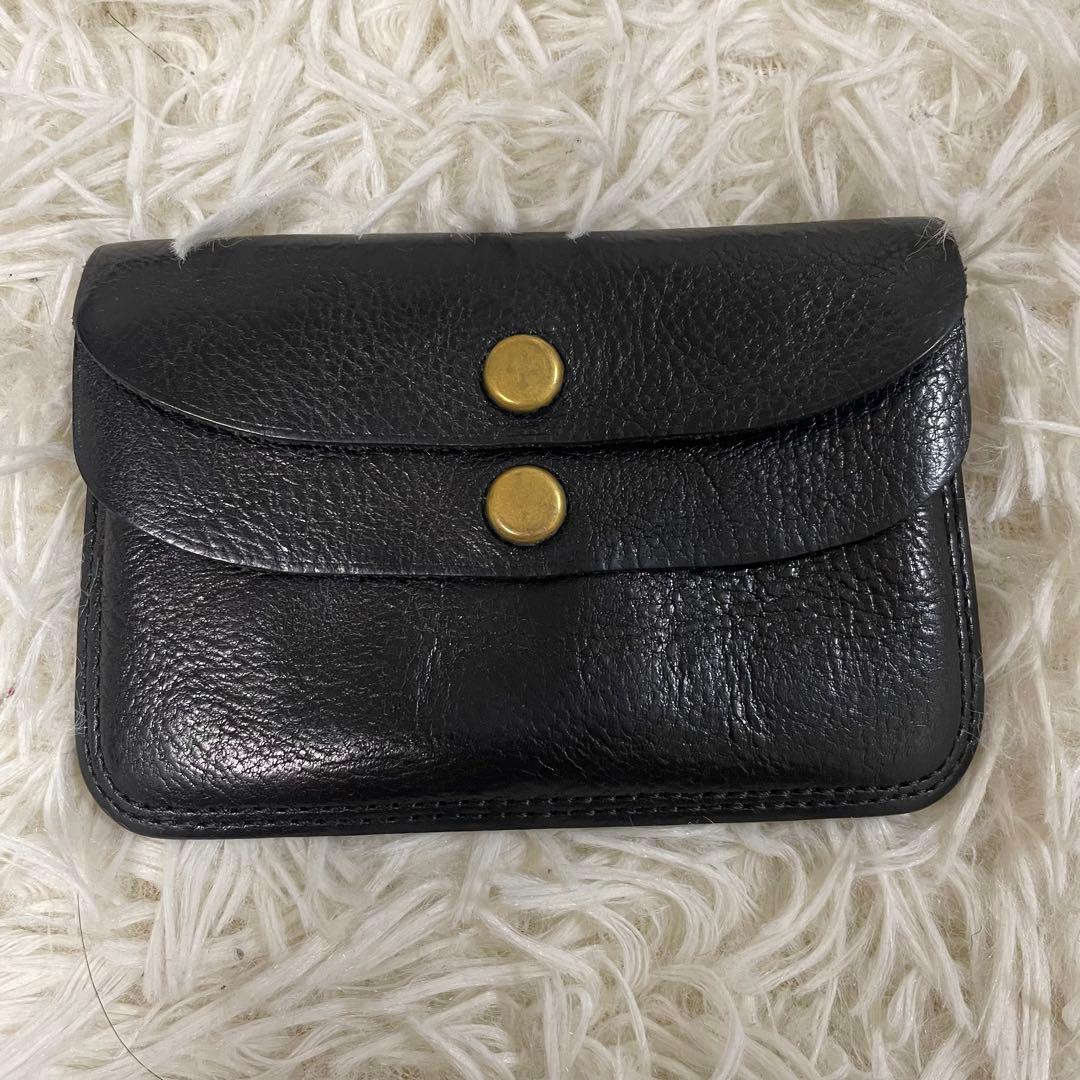 GLAD HAND DOUBLE FLAP COIN CASE レザー 黒