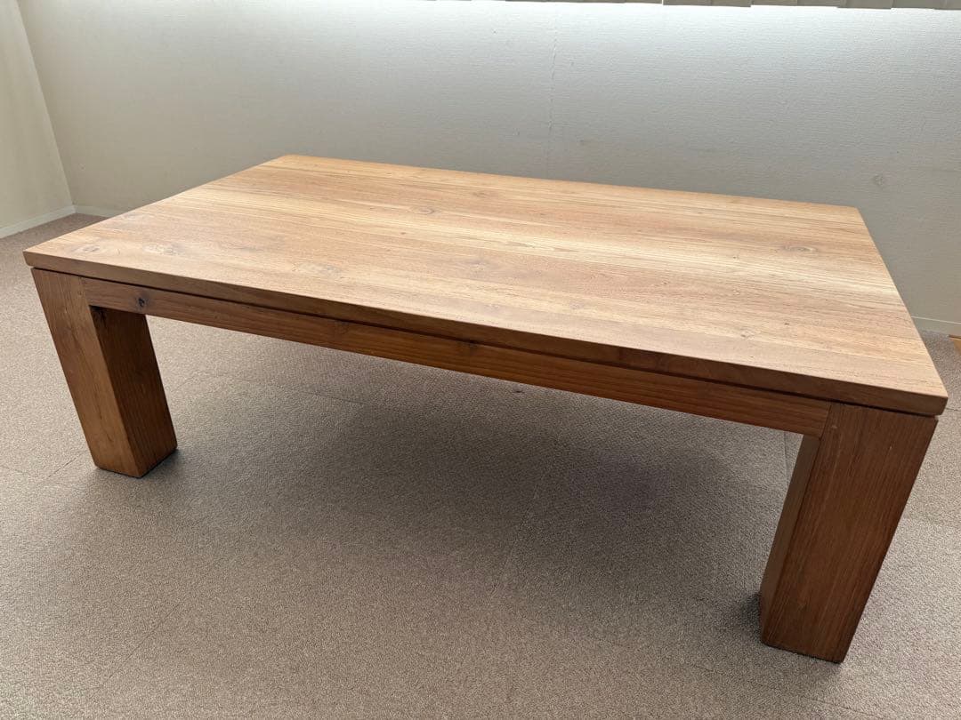 リビングテーブル　ローテーブル　オールドチーク　120x70x40H