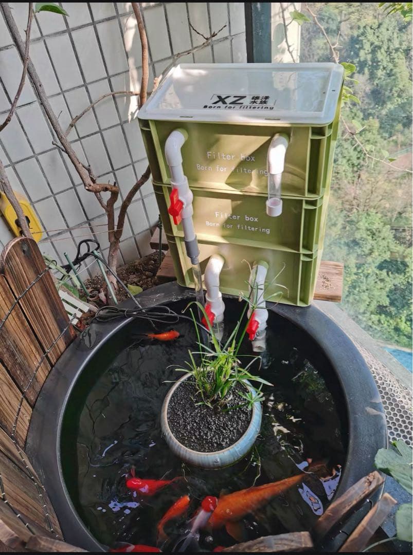 25W水中ポンプ付き　水槽用最強ろ過フィルター 外部式上部濾過装置器アクアリウム