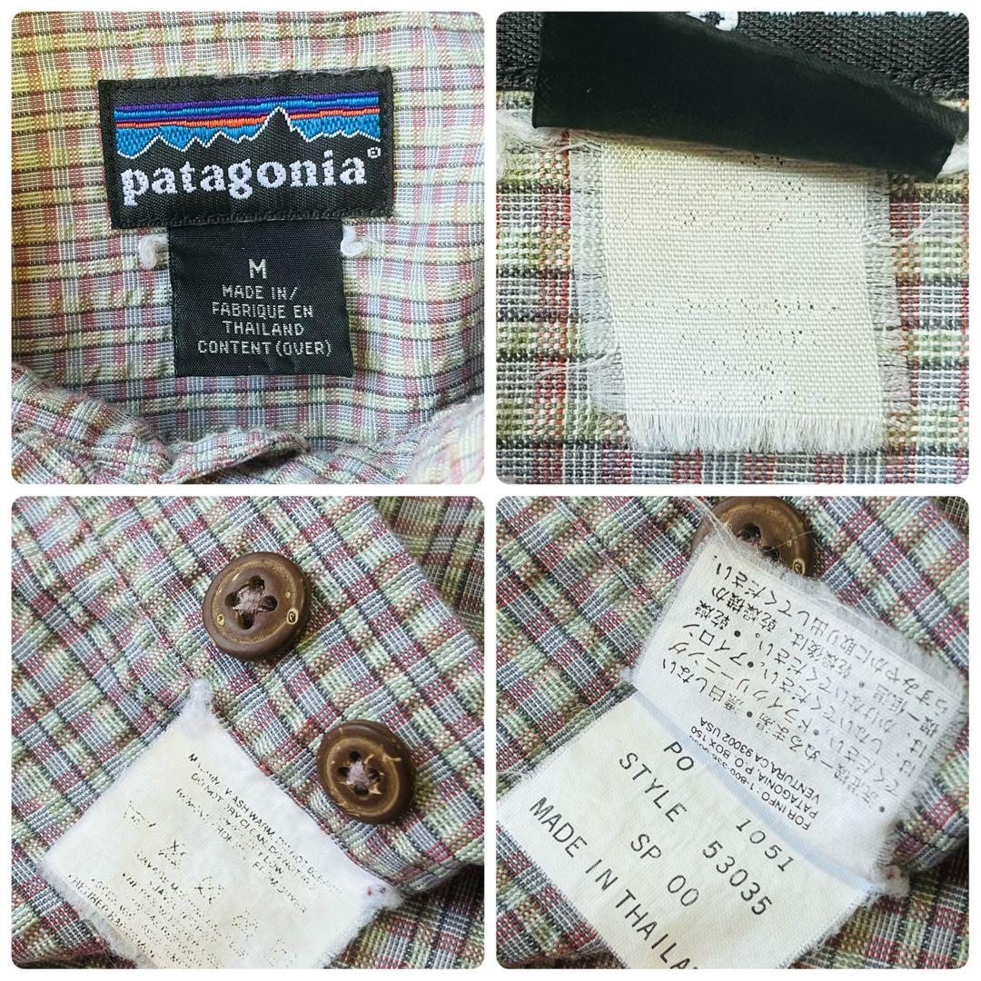Patagonia 2000年 L/Sパッカーウェアシャツ M タイ製