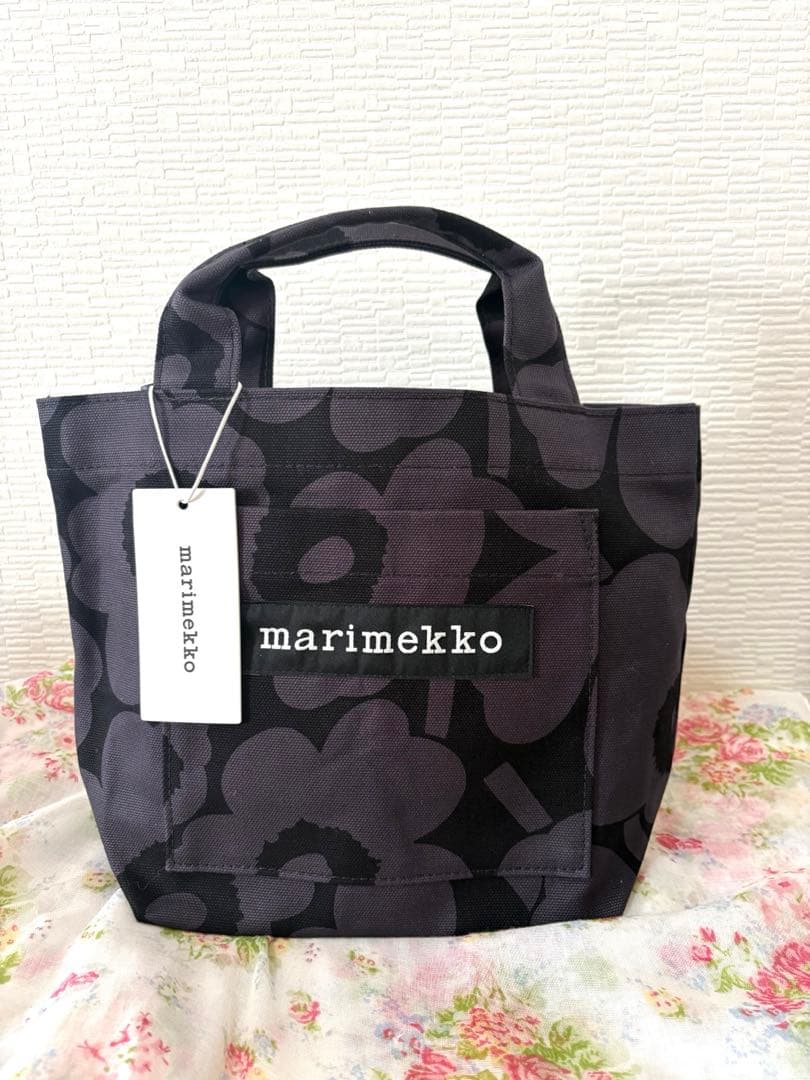 日本限定カラー マリメッコ ミニトートバッグ ウニッコ ブラック　国内正規品