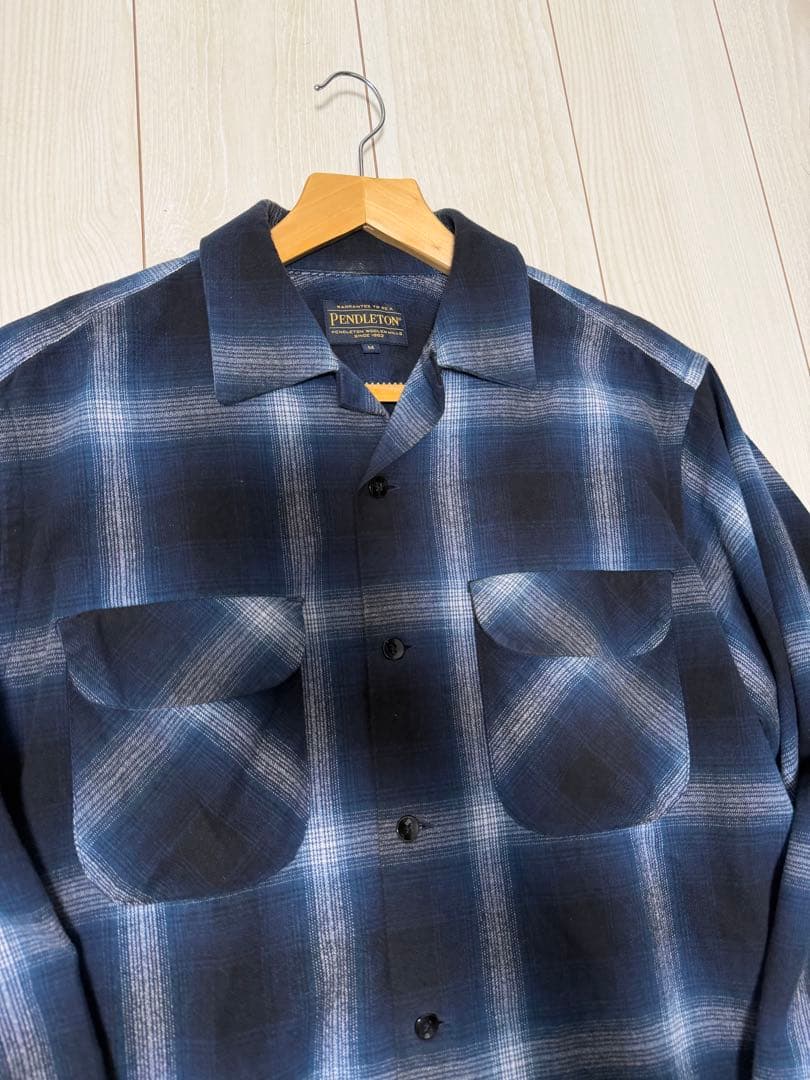 PENDLETON オープンカラーチェックシャツ 美品Mサイズ